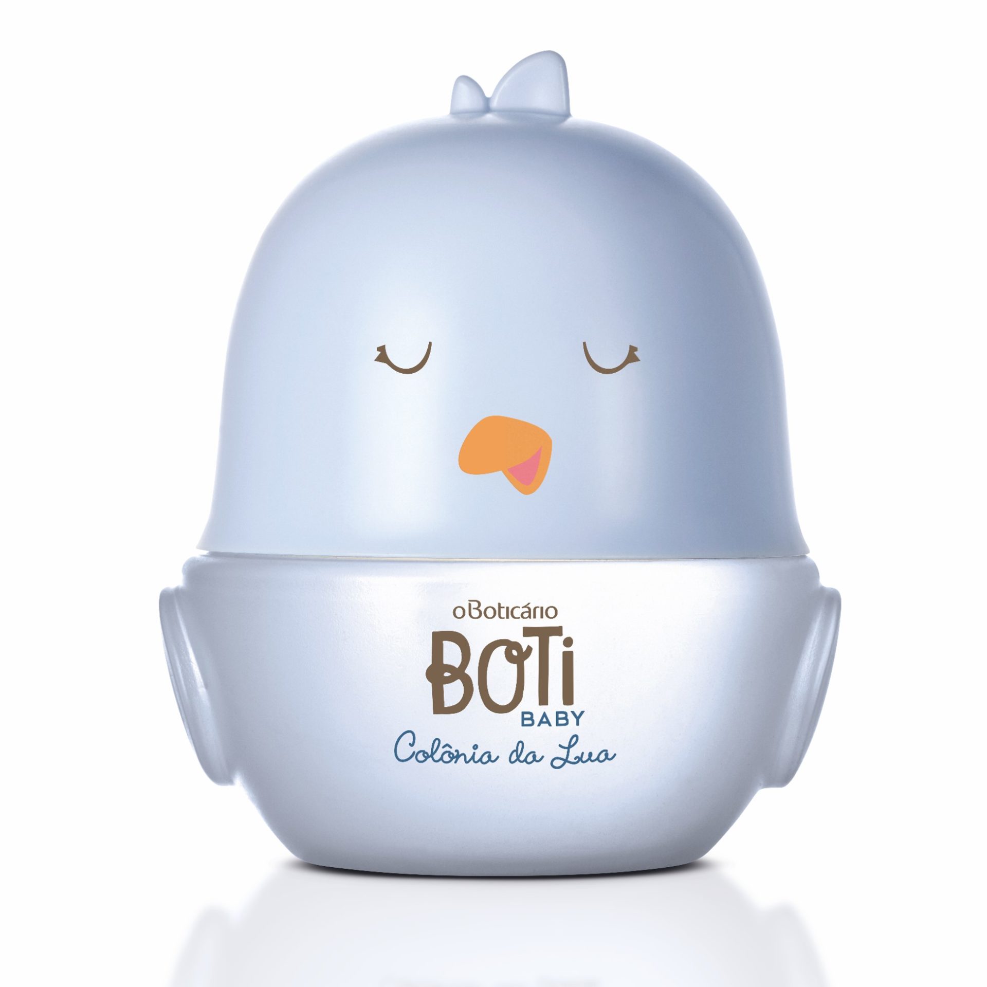 http://Linha%20Boti%20Baby%20Lua,%20de%20O%20Boticário.%20Frasco%20Azul%20em%20formato%20de%20pássaro