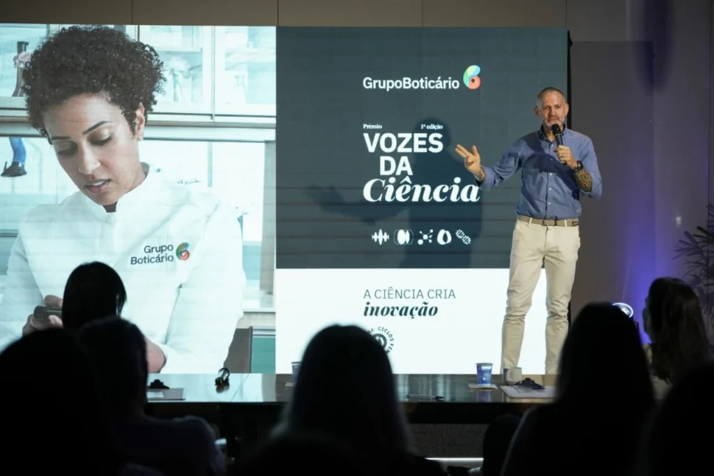 cerimônia de premiação do Prêmio Vozes da Ciência do Grupo Boticário.