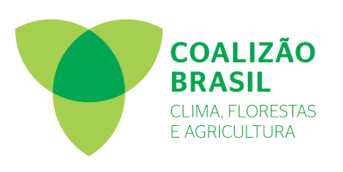 Na imagem, há a logomarca da Coalizão Brasil - Clima, Florestas e Agricultura.