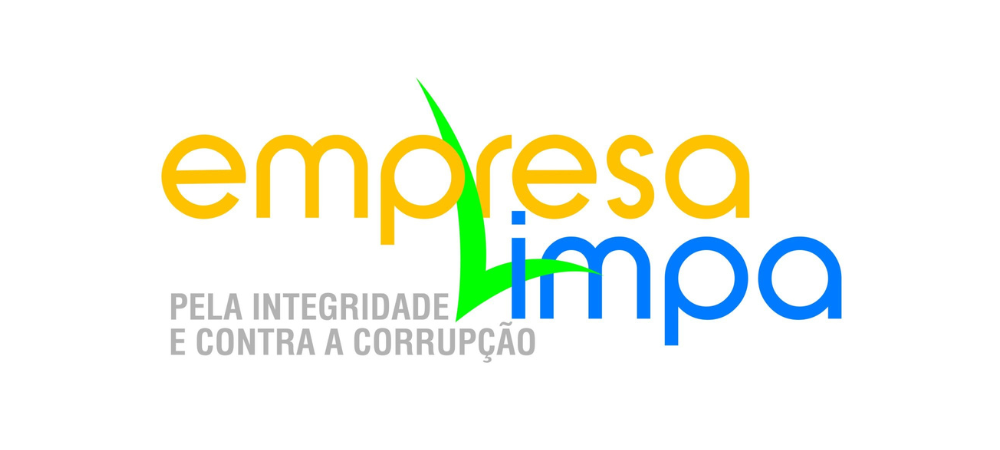Na imagem, há a logomarca da Empresa Limpa pela Integridade e contra a Corrupção sobre fundo branco.