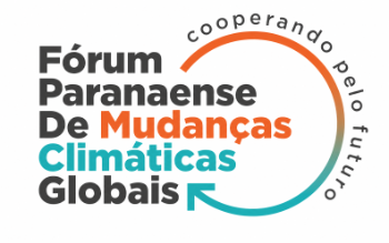 Na imagem, há a logomarca do Fórum Paranaense De Mudanças Climáticas Globais.