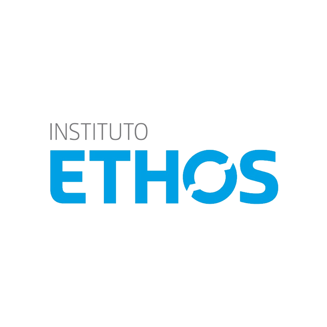 Na imagem, há a logomarca do Instituto Ethos sobre fundo branco.